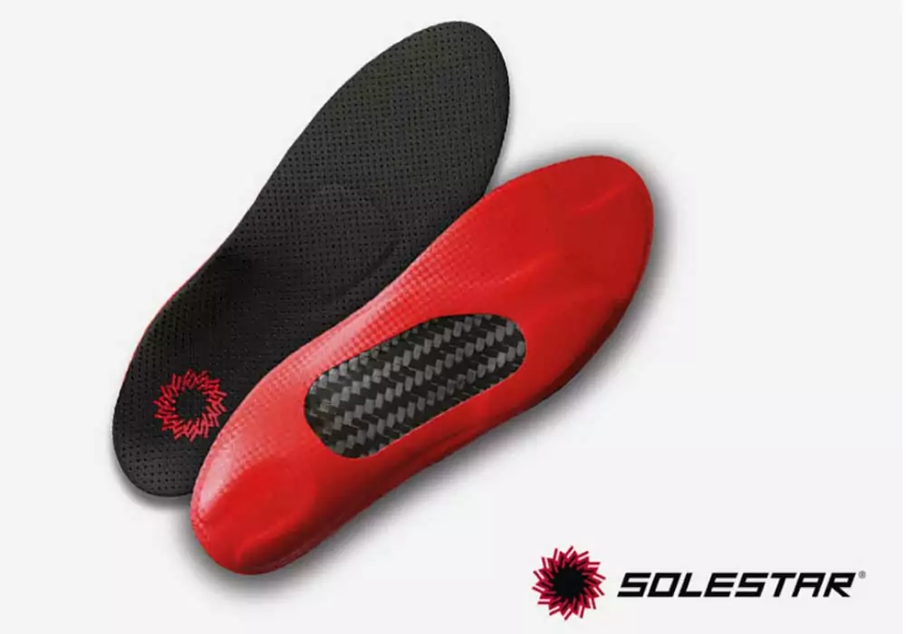 Einlagen Solestar Radsporteinlagen rot und schwarz Schuheinlagen