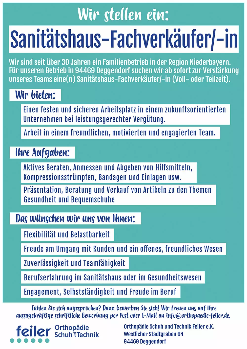 alt="Jobs und Karriere Stellenanzeige Feiler"